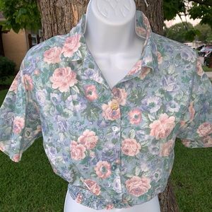 VINTAGE! Topson Downs floral button up